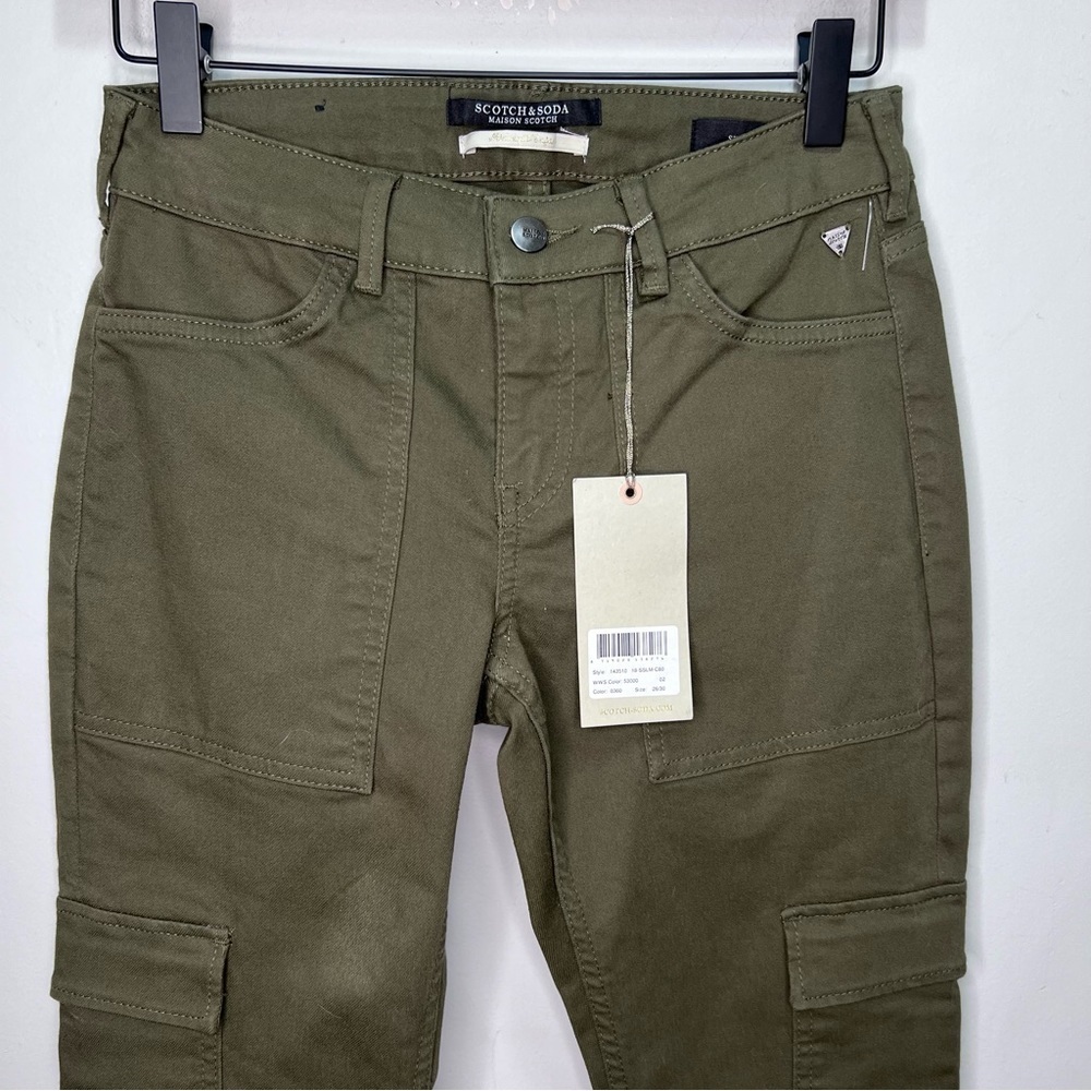 Scotch & Soda Green Cargo Skinny Pants Size 26 - Picture 2 of 9